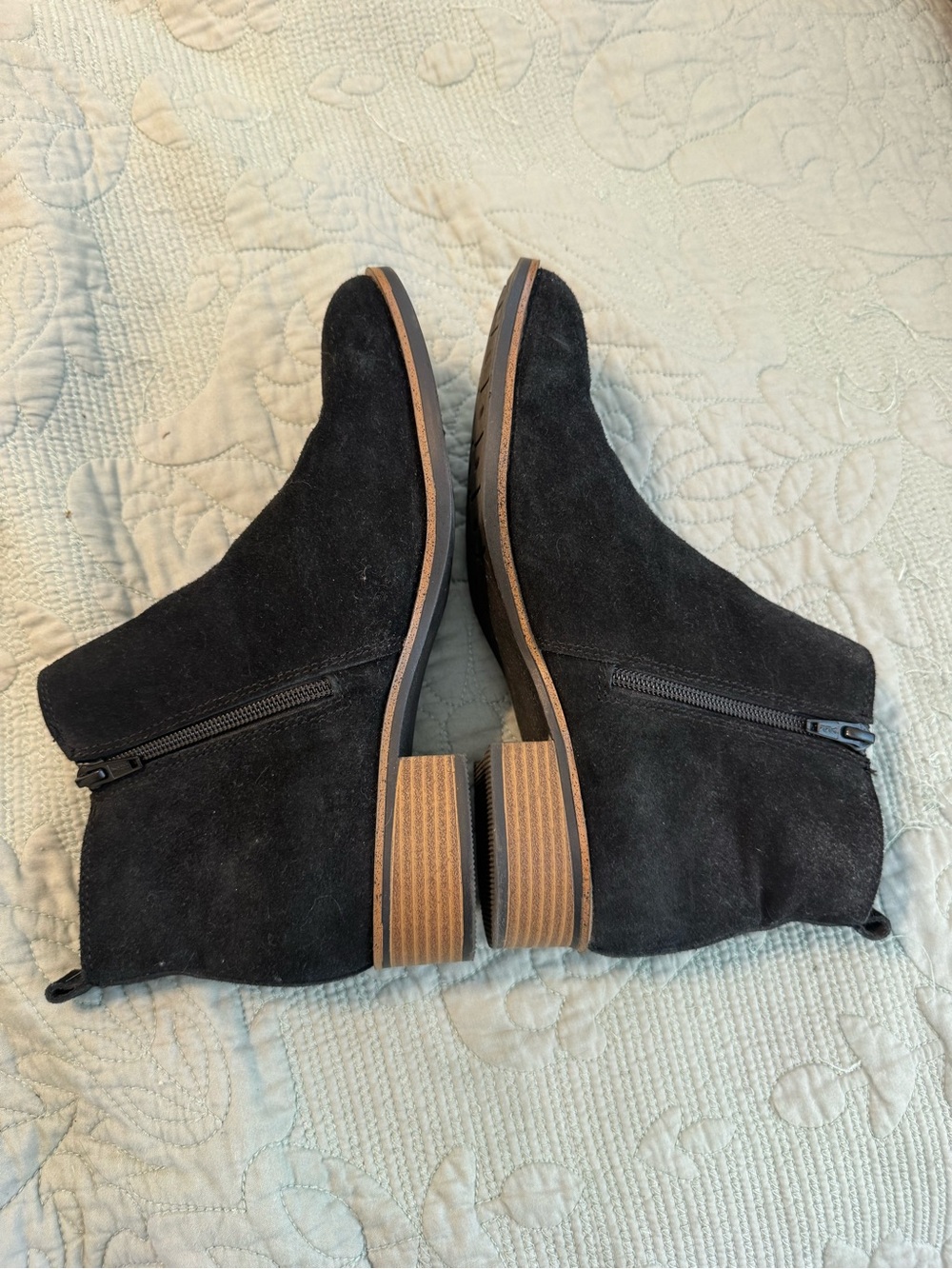 White Mountain Black Suede Ankle Boots - Classic Women's Side-Zip Chelsea